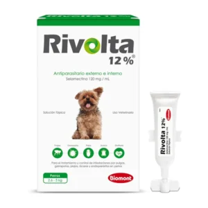 Rivolta 12% Selamectina 2.6 A 5 Kg x 1 und